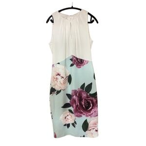 Ted Baker Floral and Ivory Shift Dress